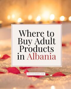 Romantic candlelit bath with rose petals illustrating a guide to buying adult products in Albania