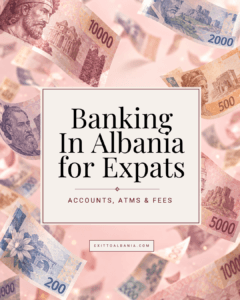 graphic about banking in Albania for expats